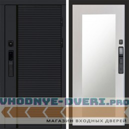Входная дверь  Smart (Смарт) Black Line Зеркало Триумф лиственница белая